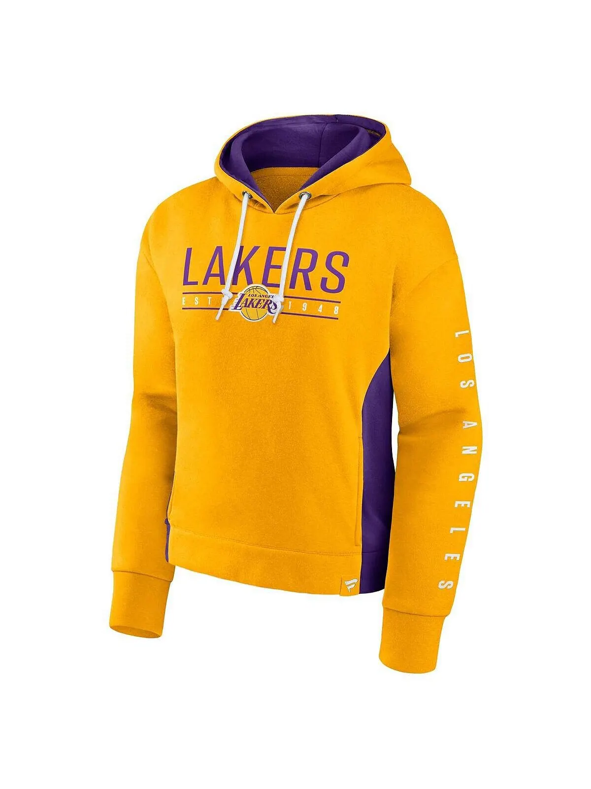 Женский фирменный золотой пуловер с капюшоном Los Angeles Lakers Iconic в перерыве между таймами и — изображение 3 из 3