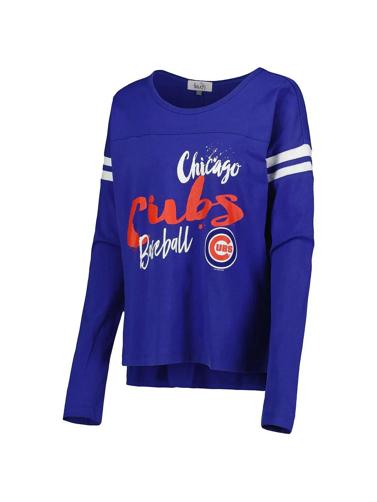 Женская футболка с длинными рукавами и свободным агентом Royal Chicago Cubs Touch — изображение 3 из 3, королевский