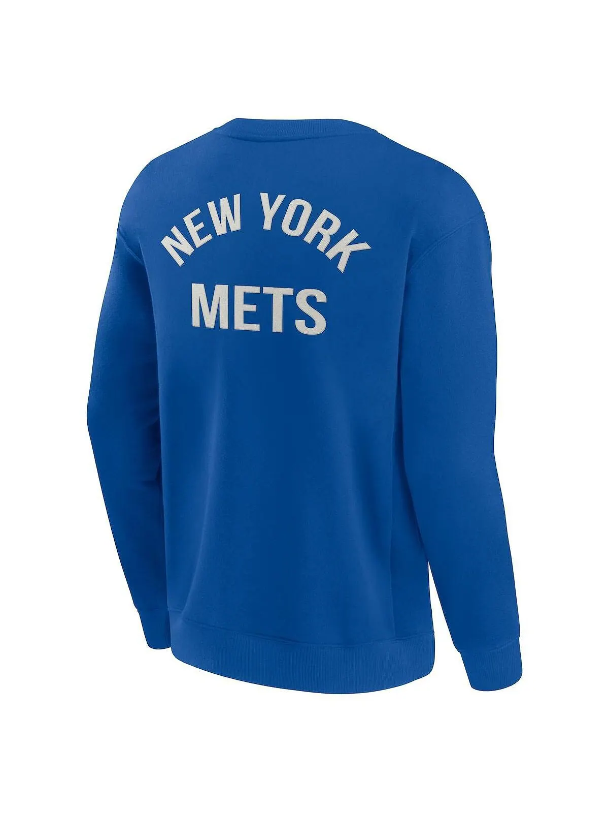Супермягкий пуловер с круглым вырезом Royal New York Mets для мужчин и женщин Fanatics Signature — изображение 2 из 3