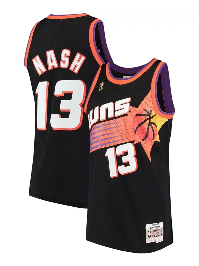 Мужская баскетбольная майка Hardwood Classics Swingman Phoenix Suns 1996-97 Steve Nash в черном — изображение 1 из 5