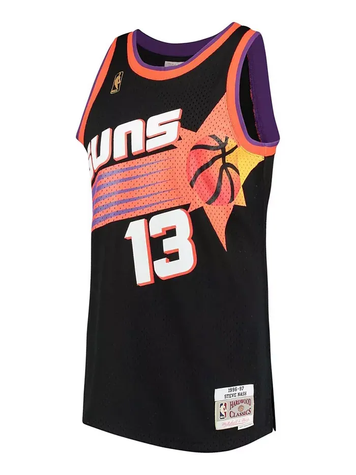 Мужская баскетбольная майка Hardwood Classics Swingman Phoenix Suns 1996-97 Steve Nash в черном — изображение 2 из 5