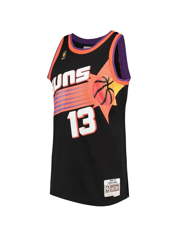 Мужская баскетбольная майка Hardwood Classics Swingman Phoenix Suns 1996-97 Steve Nash в черном — изображение 4 из 5