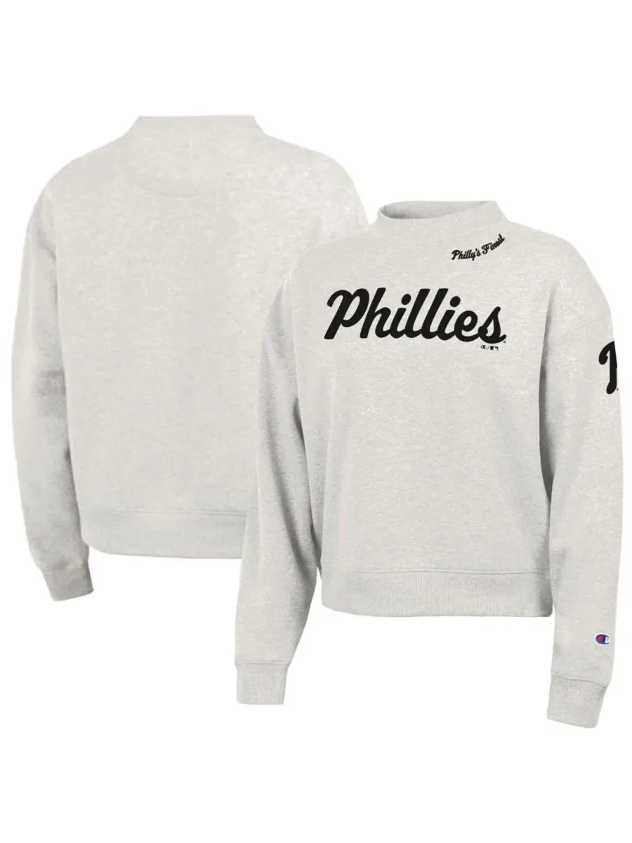 Женская толстовка Stone Philadelphia Phillies Triumph Tri-Blend Champion — изображение 1 из 3, серый