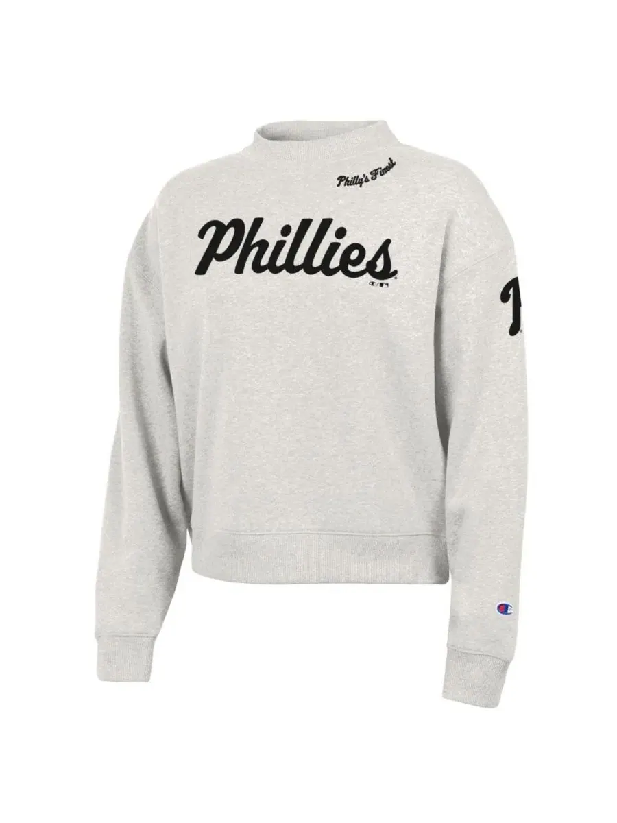 Женская толстовка Stone Philadelphia Phillies Triumph Tri-Blend Champion — изображение 3 из 3, серый