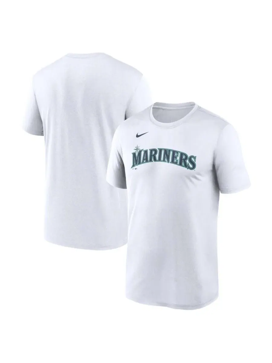 Мужская белая футболка Seattle Mariners New Legend Wordmark Dri-FIT Nike — изображение 1 из 3, белый
