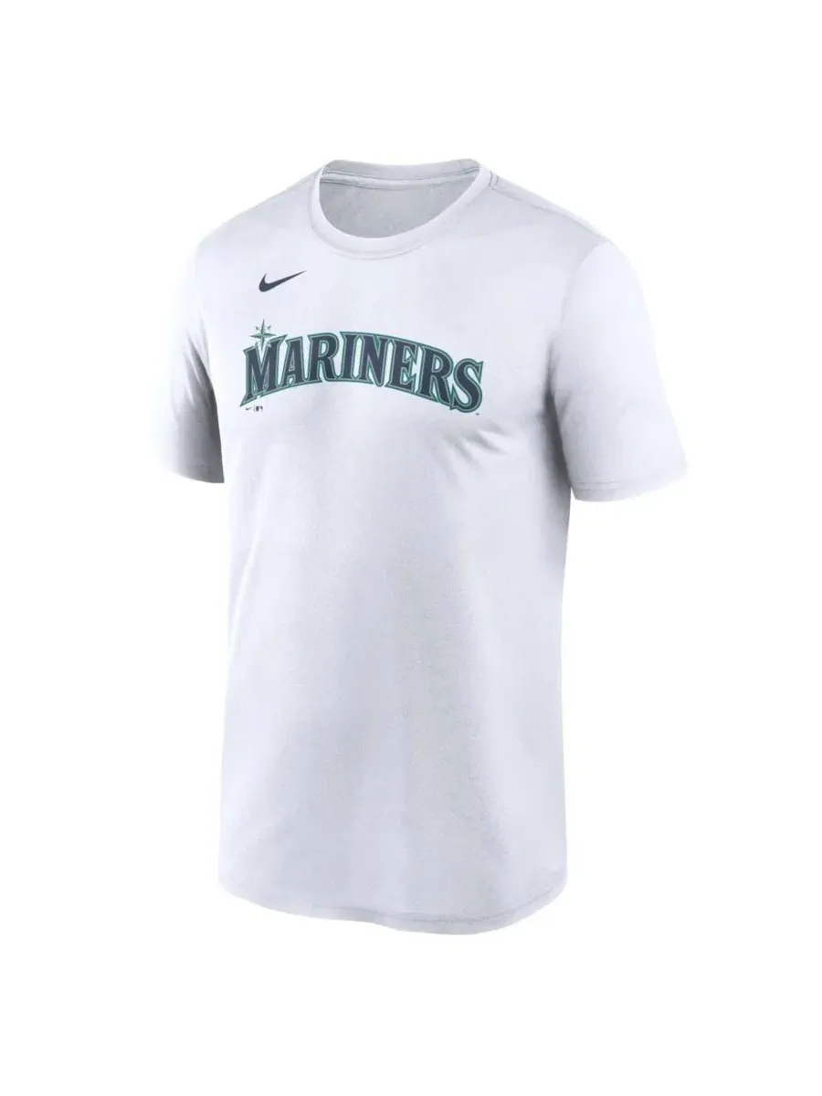 Мужская белая футболка Seattle Mariners New Legend Wordmark Dri-FIT Nike — изображение 2 из 3, белый