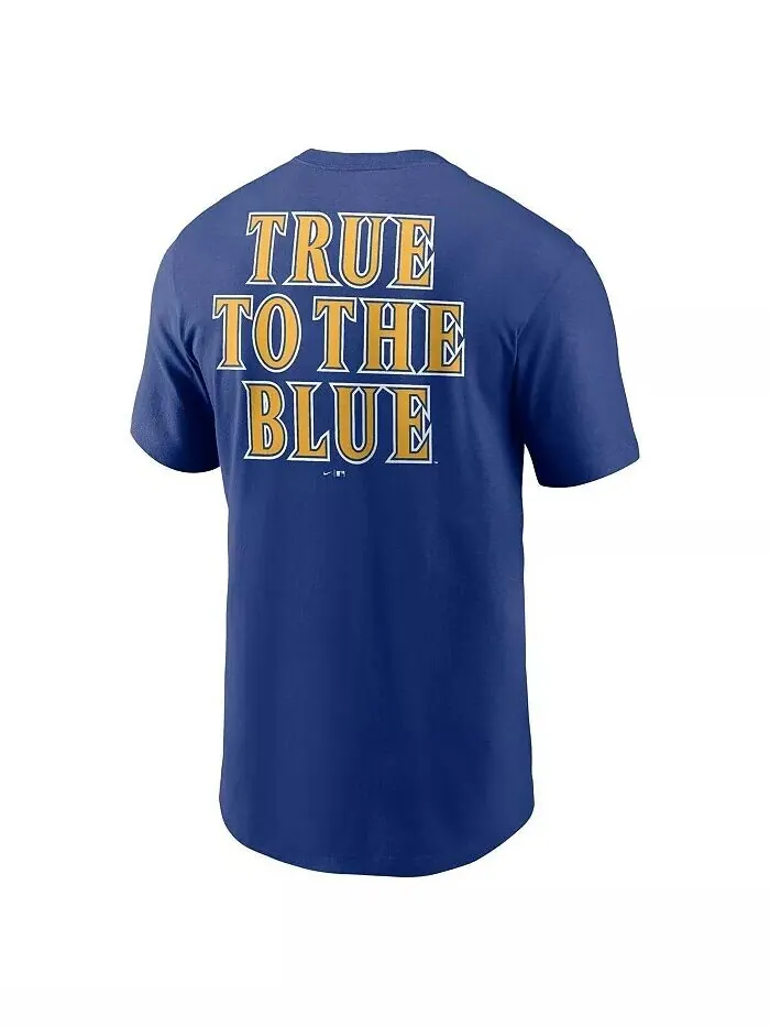 Мужская футболка Royal Seattle Mariners True to the Blue Hometown Nike — изображение 3 из 3