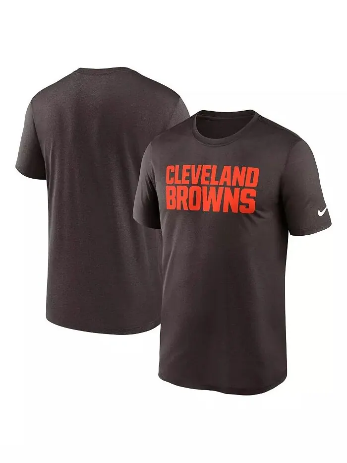 Мужская коричневая футболка с надписью Cleveland Browns Primetime Legend Nike — изображение 1 из 3