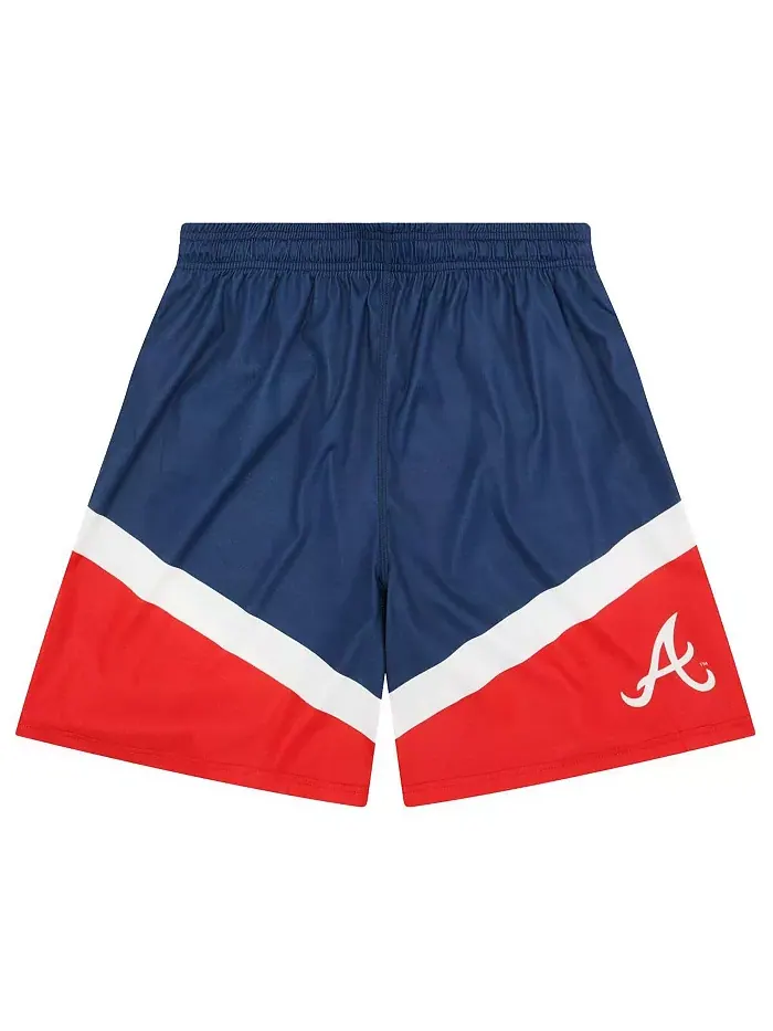 Мужские шорты Atlanta Braves с цветными блоками в сине-красном цвете FOCO — изображение 2 из 3