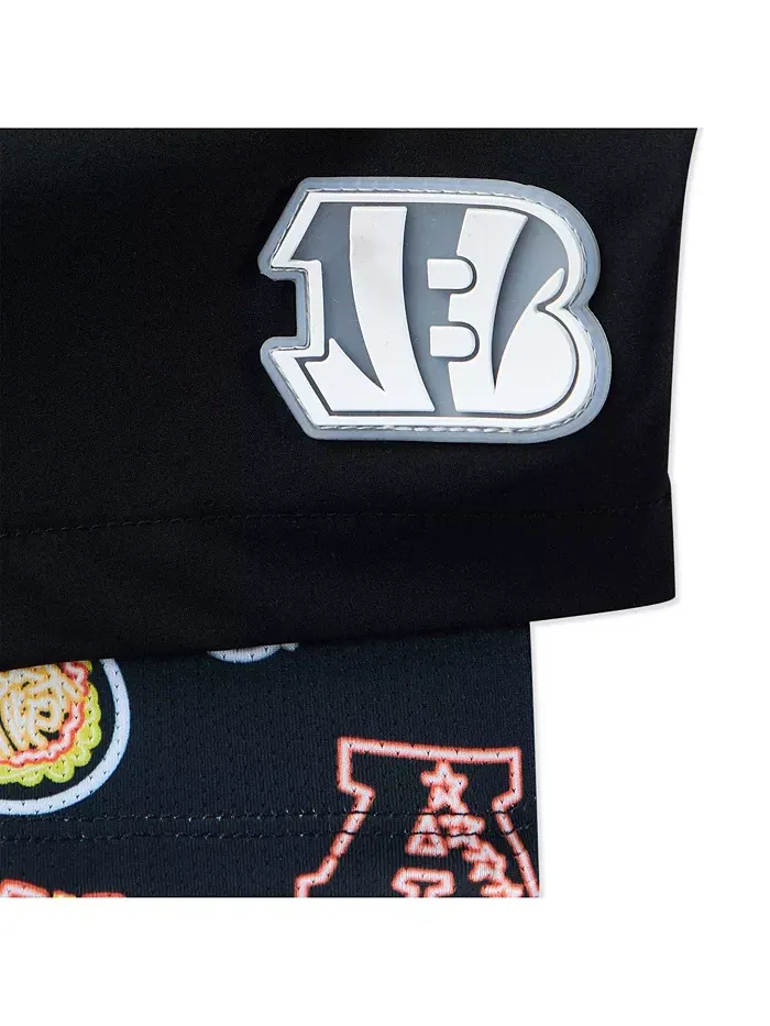 Мужские классические плавки Cincinnati Bengals с подкладкой, 5.5", черные Chubbies — изображение 2 из 2