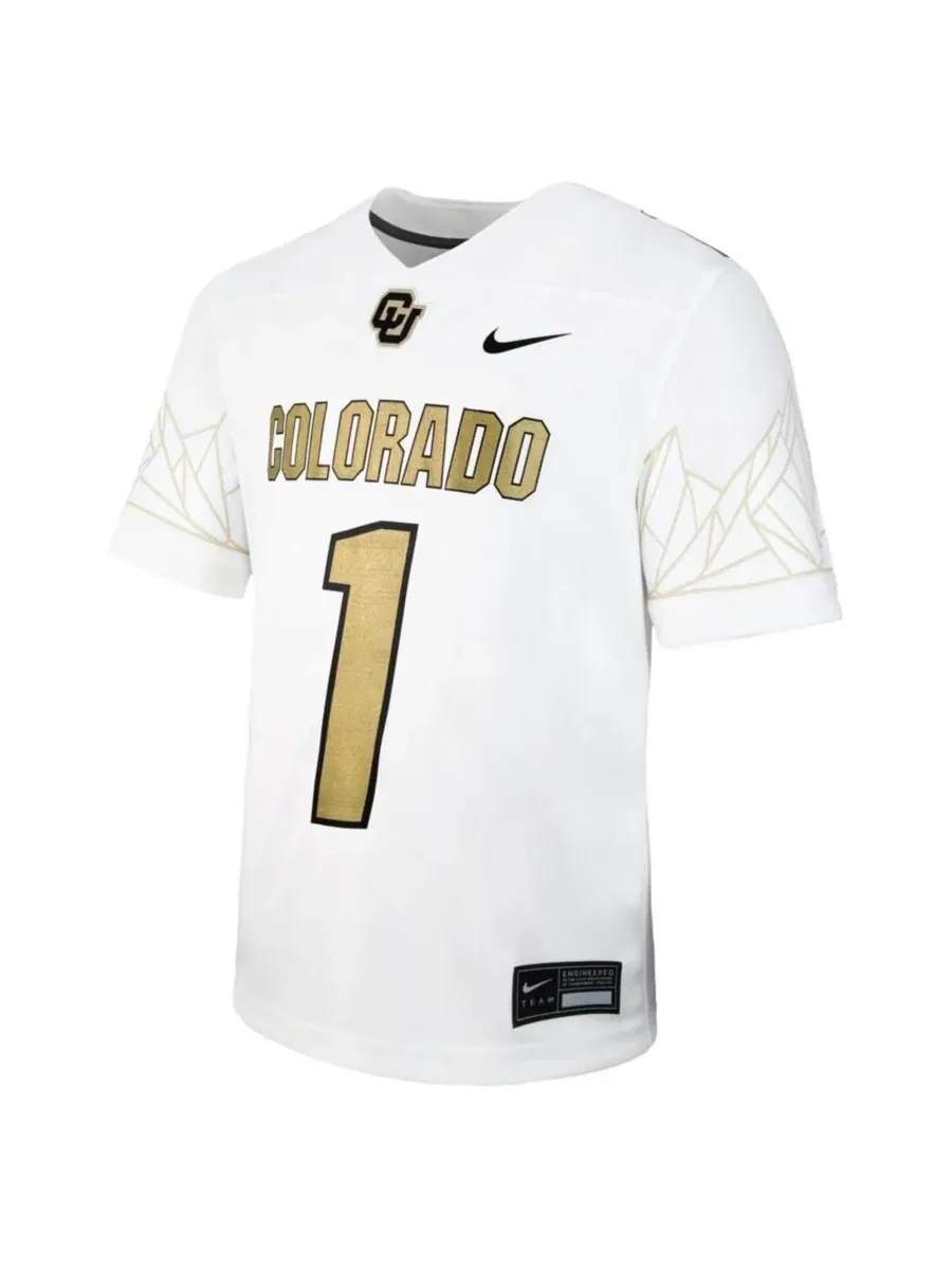 Детская футболка-джерси Nike Colorado Buffaloes Alternate Football Game Jersey, 1 — изображение 2 из 3, белый