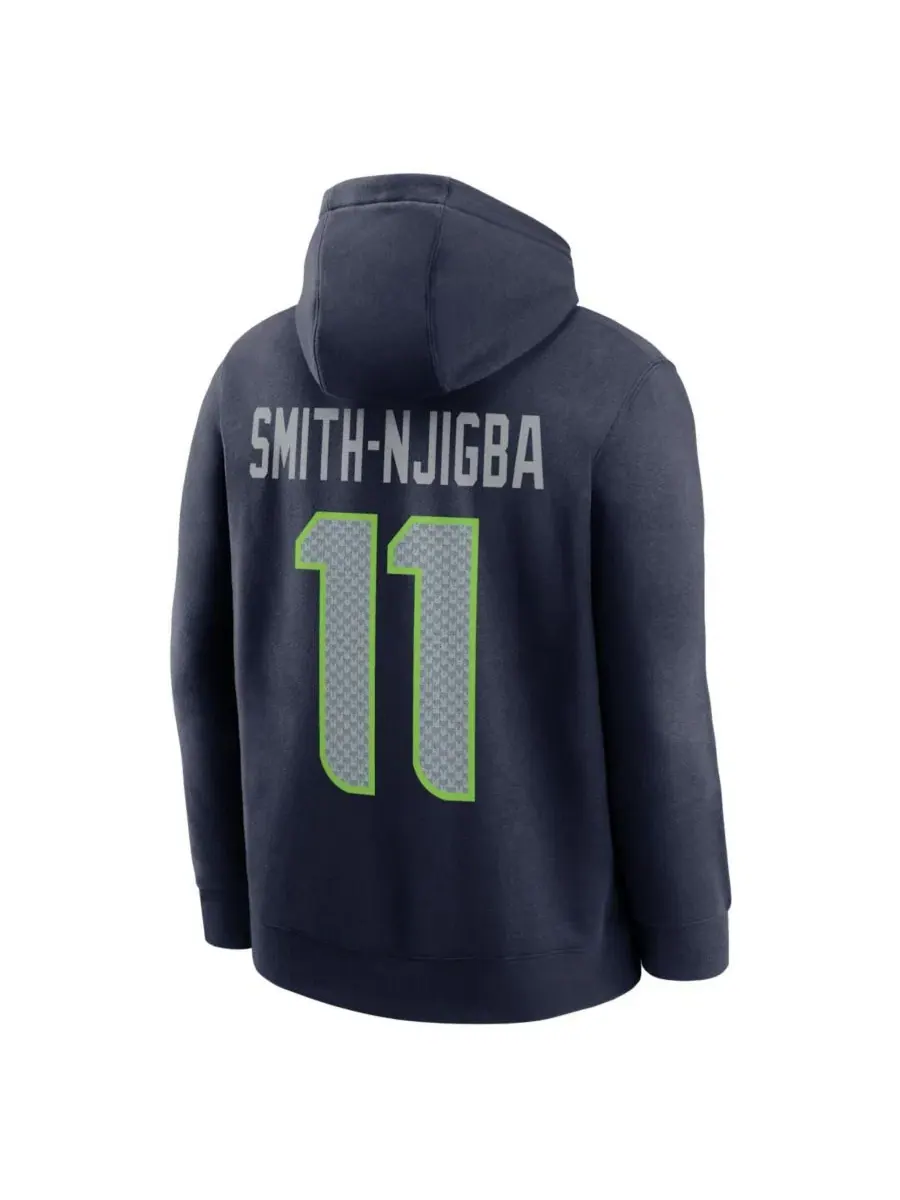 Худи с капюшоном с принтом Jaxon Smith-Njigba Nike — изображение 3 из 3, темно-синий