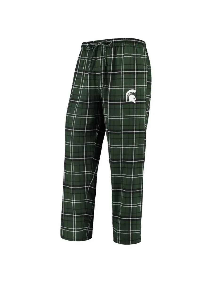 Фланелевые спортивные брюки с принтом Michigan State Spartans Concepts Sport — изображение 1 из 1, зеленый черный