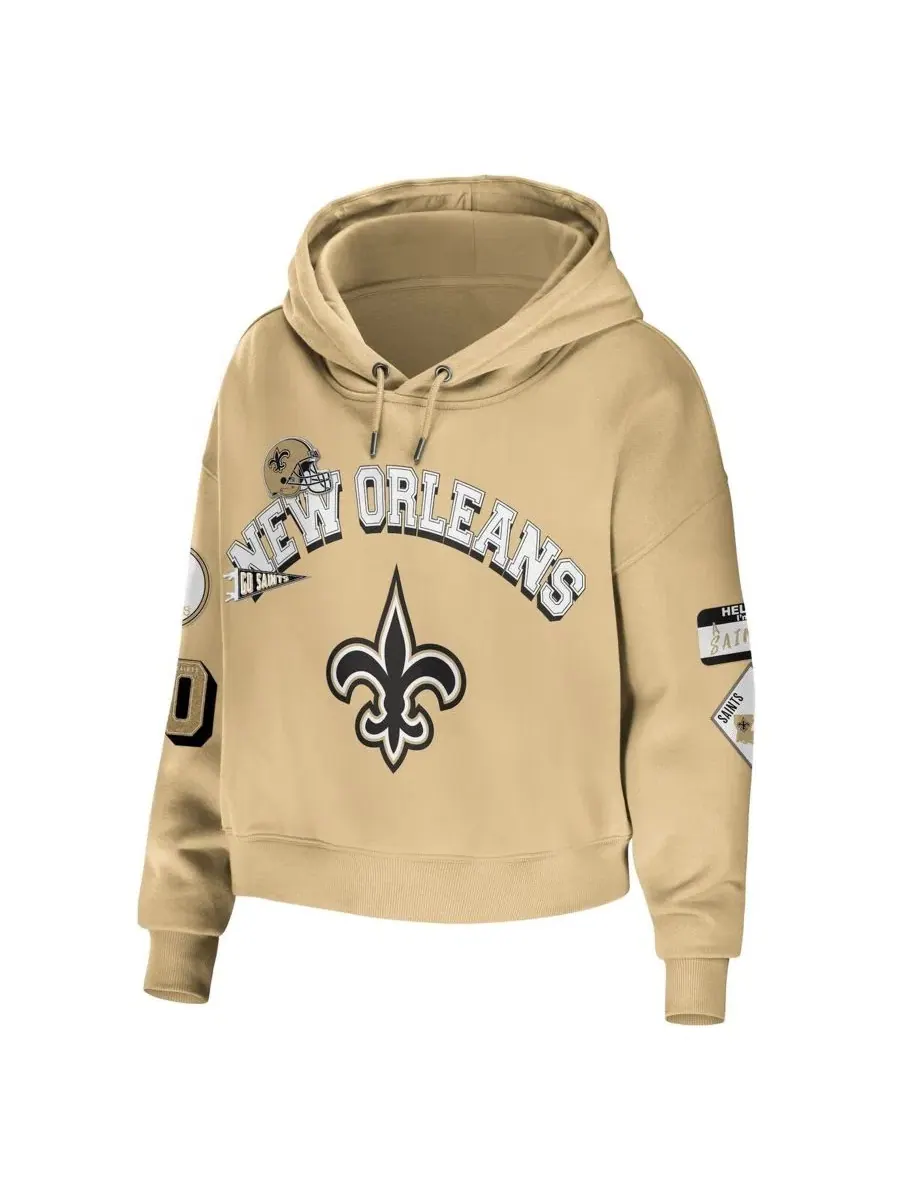 Худи-пуловер с капюшоном и принтом New Orleans Saints WEAR by Erin Andrews — изображение 2 из 3, золото