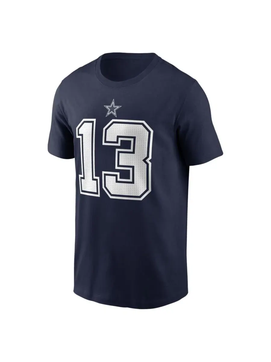 Футболка с именем и номером игрока Caleb Downs Navy Dallas Cowboys Nike — изображение 2 из 3, темно-синий