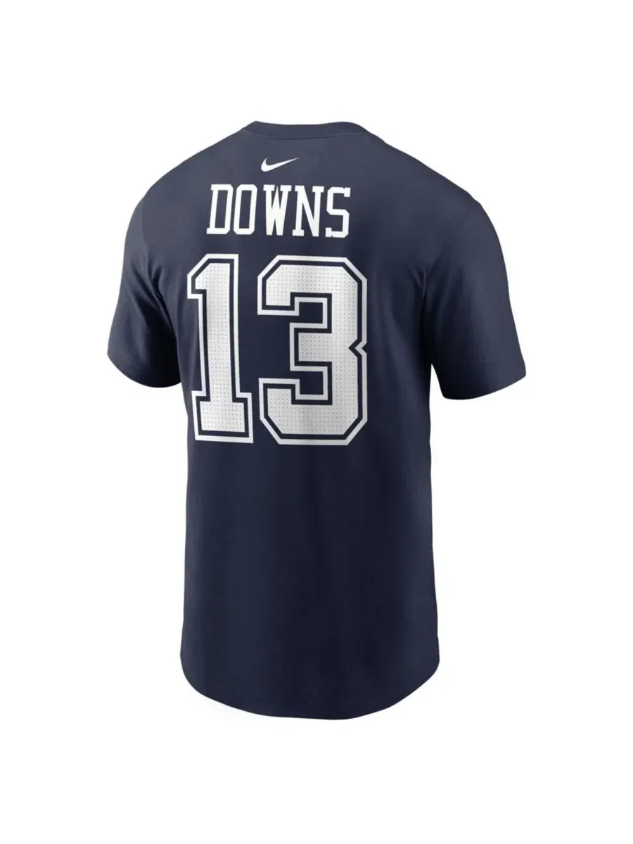 Футболка с именем и номером игрока Caleb Downs Navy Dallas Cowboys Nike — изображение 3 из 3, темно-синий