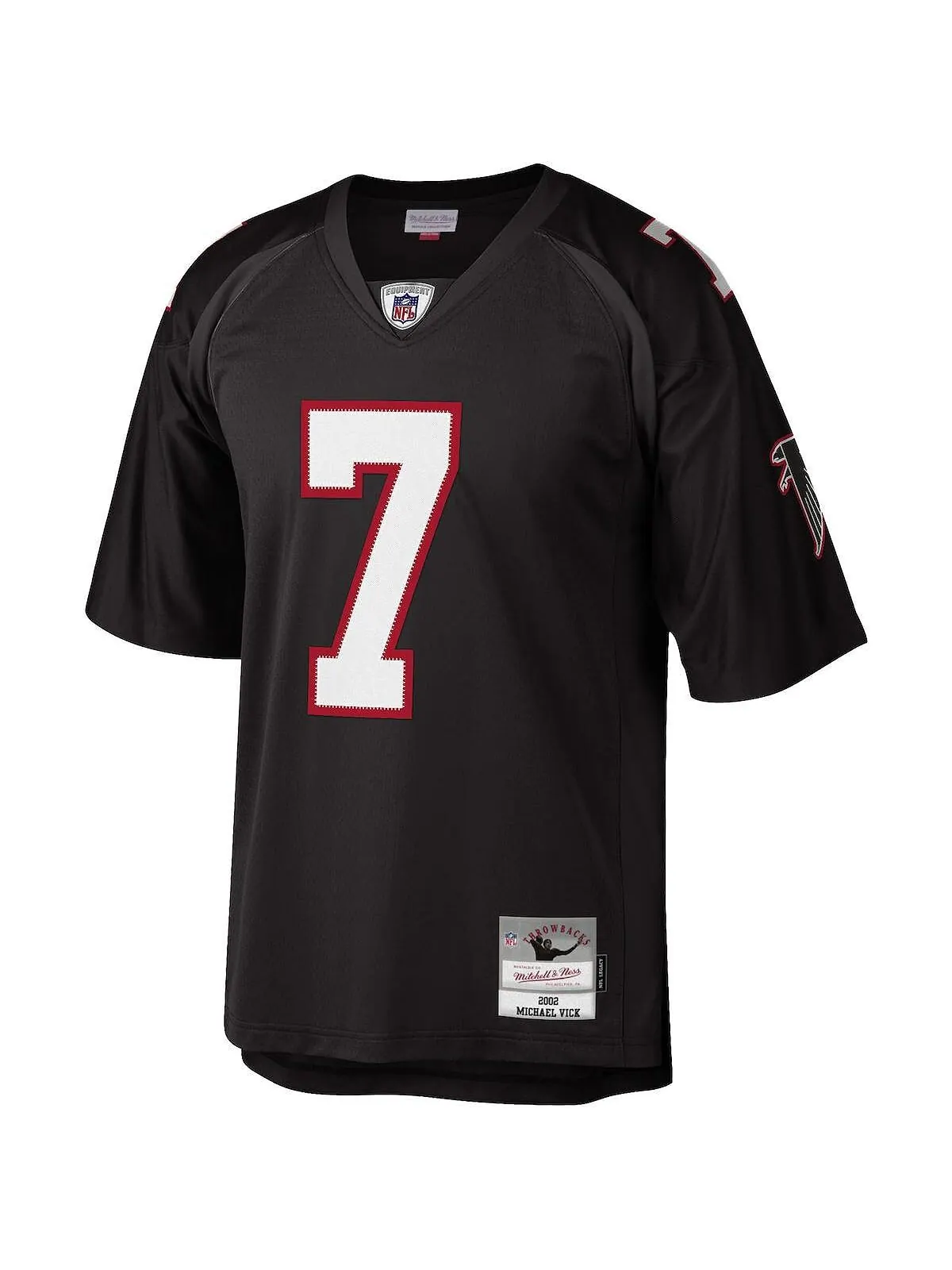 Мужская футболка michael vick black atlanta falcons big and tall 2002, копия игрока на пенсии — изображение 3 из 3, черный