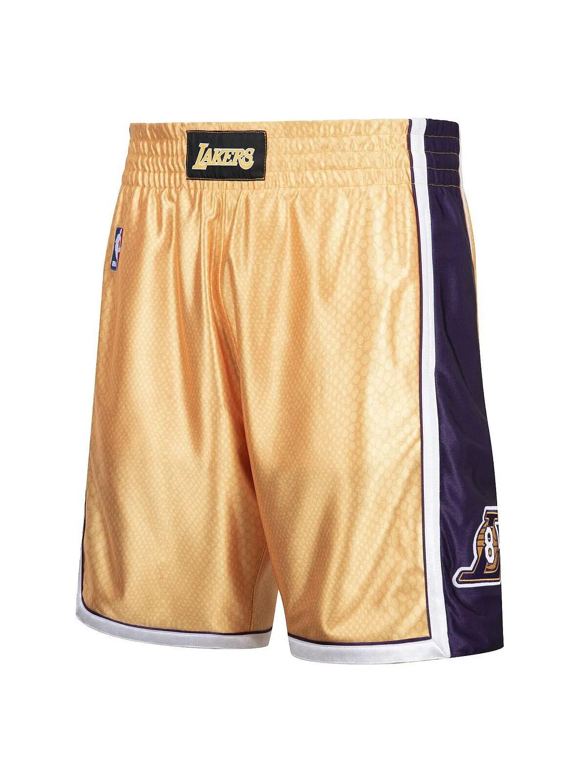 Мужские двусторонние шорты los angeles lakers authentic золотистого и пурпурного цвета с — изображение 4 из 4