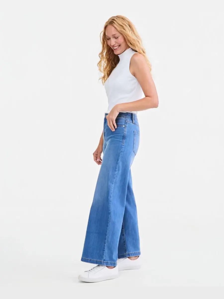 Джинсы женские с высокой посадкой и широкими штанинами Style & Co, Beech Wash — изображение 4 из 4