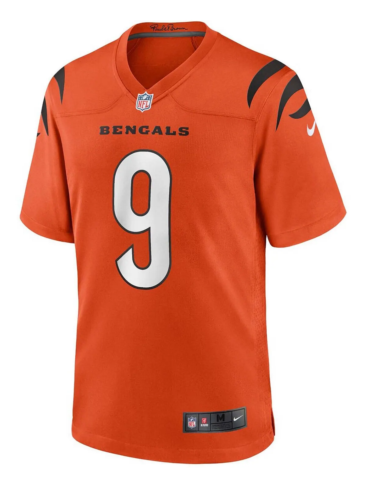 Мужская футболка для альтернативной игры Joe Burrow Orange Cincinnati Bengals Nike — изображение 2 из 3, оранжевый