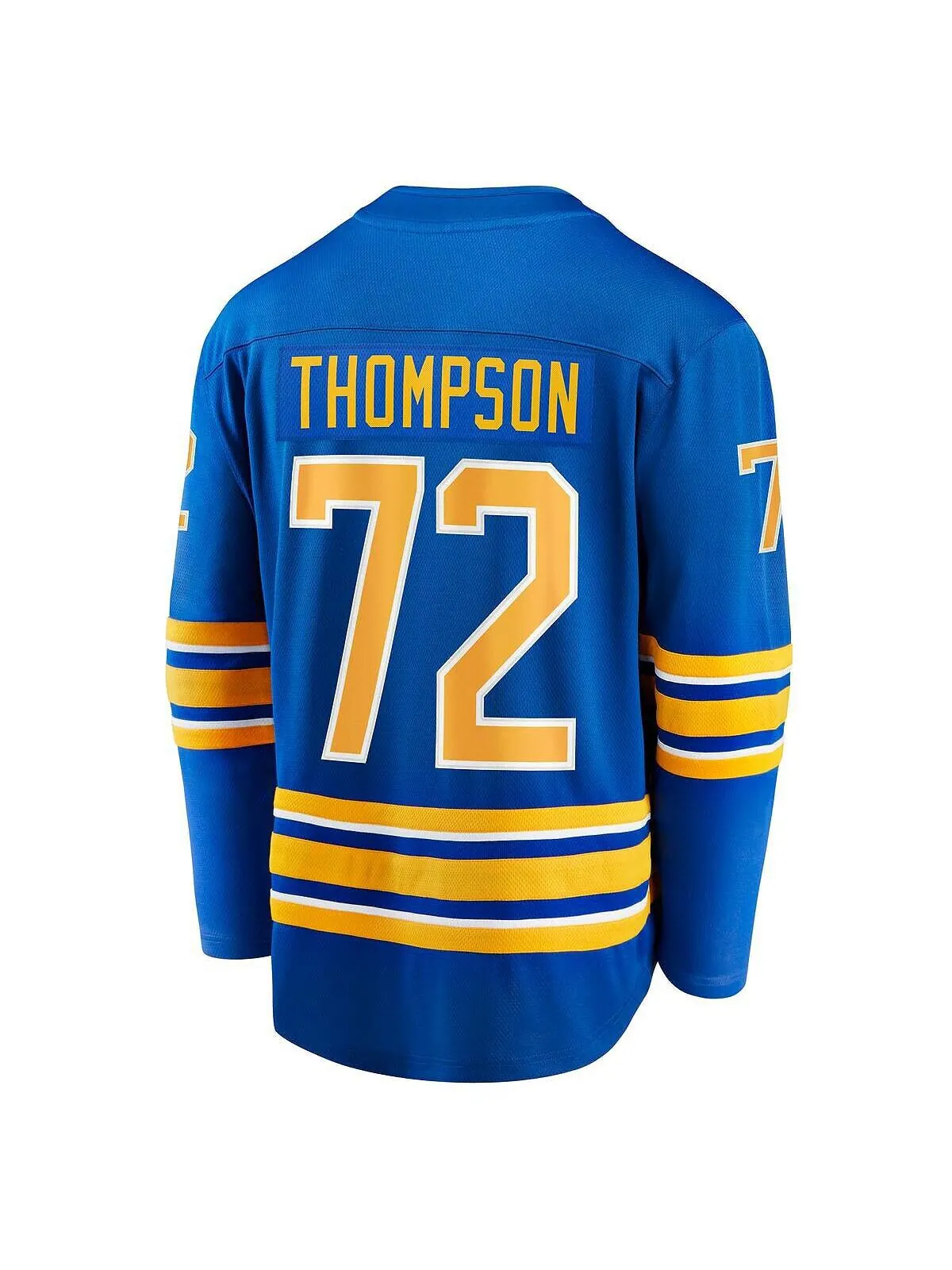 Мужская фирменная футболка Tage Thompson Royal Buffalo Sabre Home Breakaway Player Fanatics — изображение 3 из 3, королевский