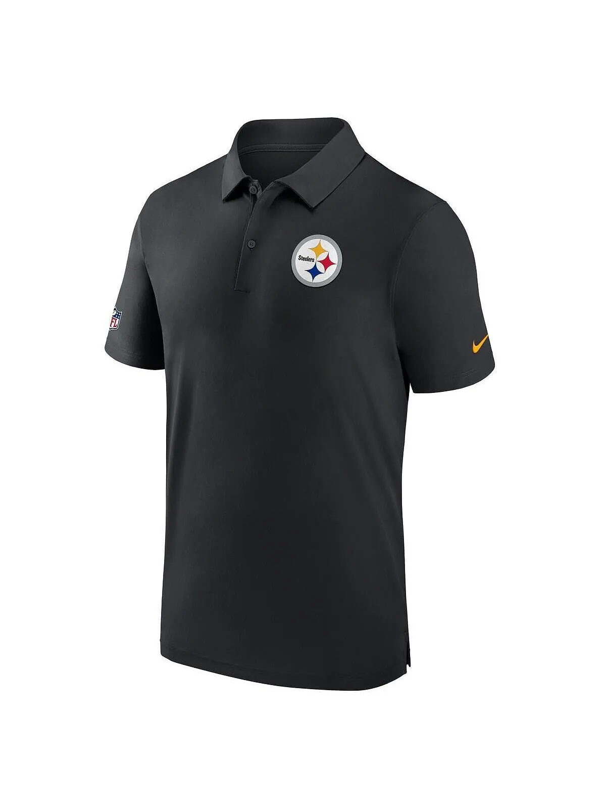 Мужская черная рубашка-поло Pittsburgh Steelers Sideline Coaches Performance Nike — изображение 2 из 3, черный