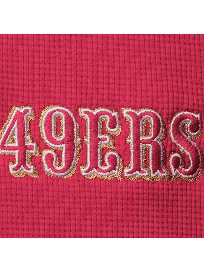 Футболка мужская с длинным рукавом цвета алый San Francisco 49Ers Team Maverick Thermal Henley — изображение 2 из 4