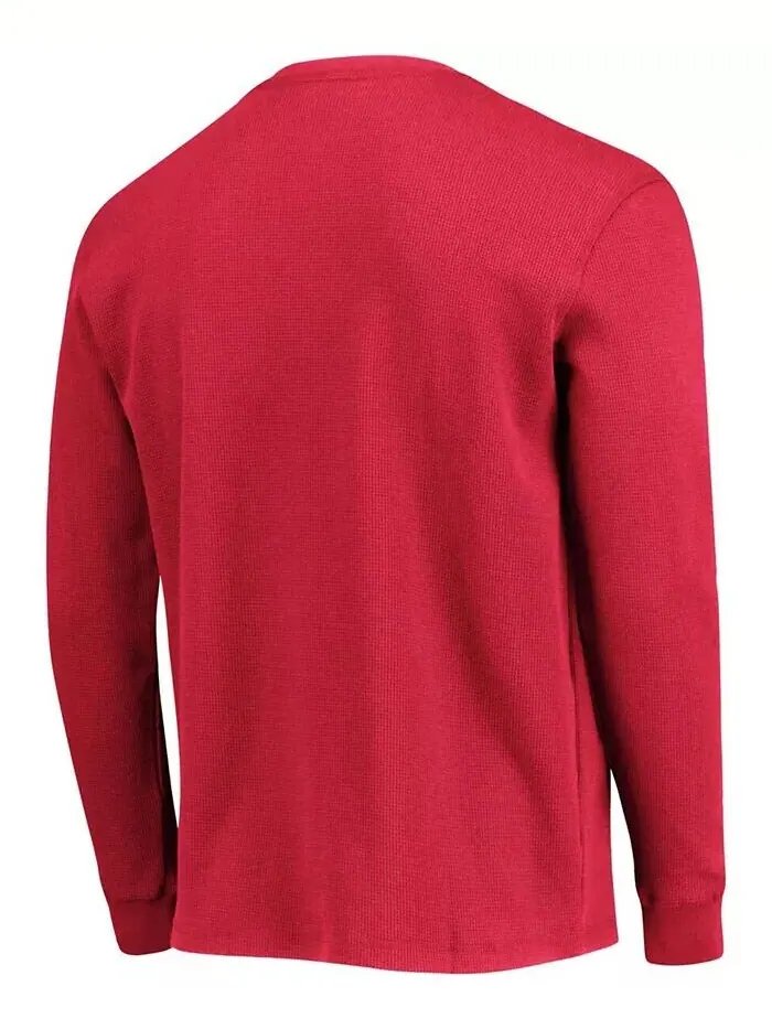 Футболка мужская с длинным рукавом цвета алый San Francisco 49Ers Team Maverick Thermal Henley — изображение 3 из 4