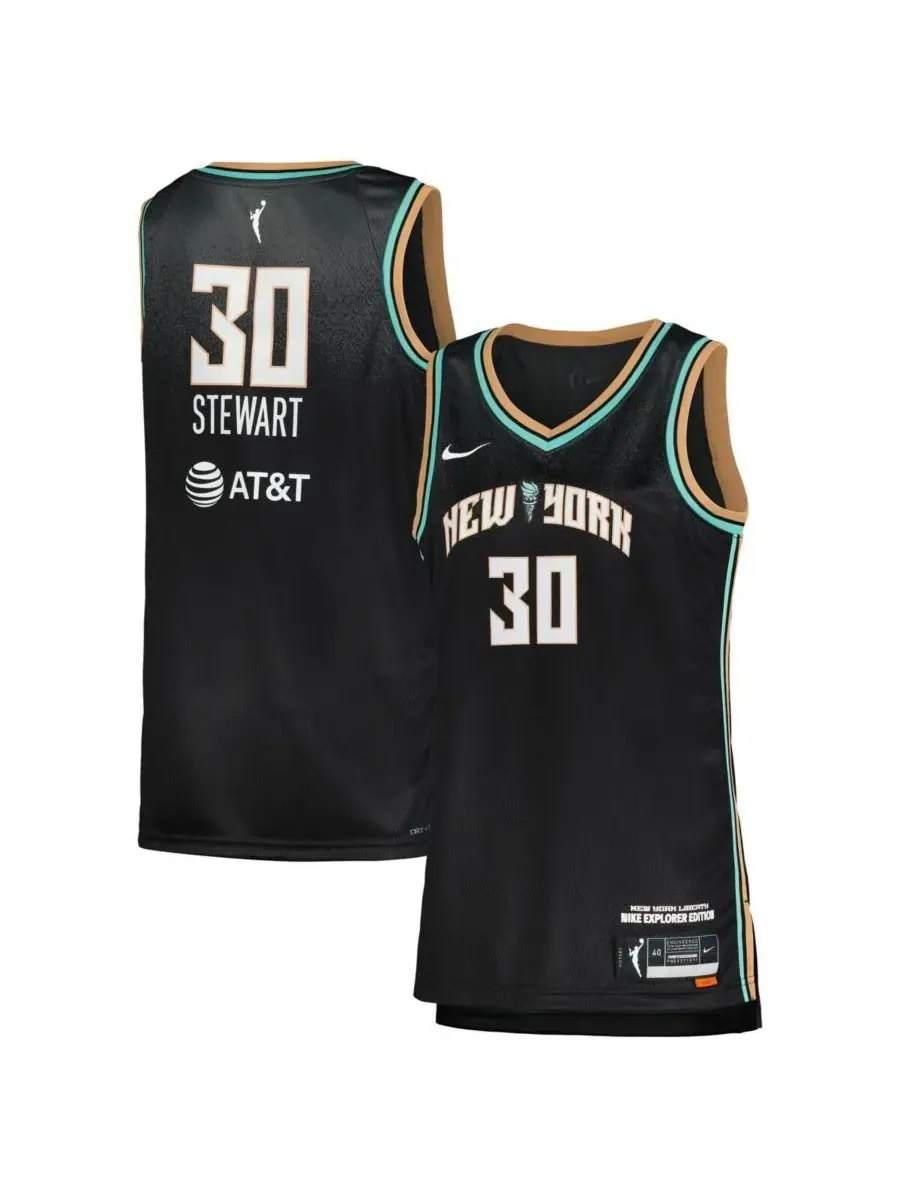 Nike Женская черная футболка Breanna Stewart New York Liberty Explorer Edition Victory — изображение 1 из 3, черный