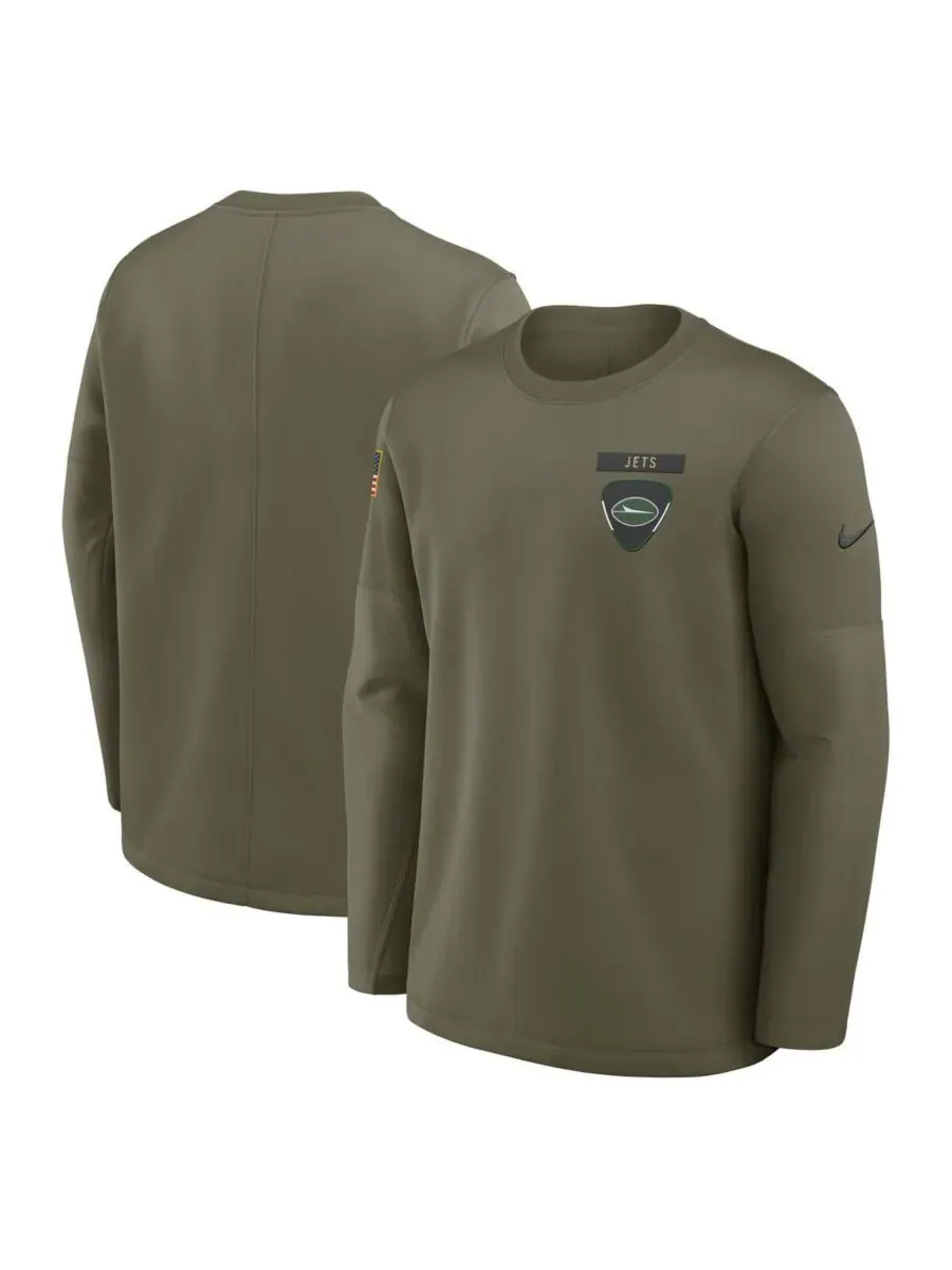 Nike Мужская футболка с длинным рукавом Therma-FIT New York Jets 2025 Salute to Service Sideline — изображение 1 из 3