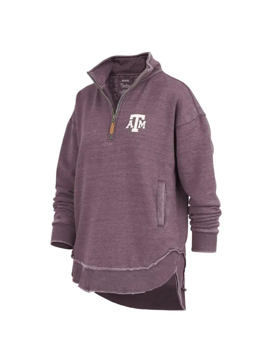 Pressbox Женская бордовая толстовка-пончо Texas AM Aggies Northfork Sojourn с застежкой-молнией на — изображение 3 из 3