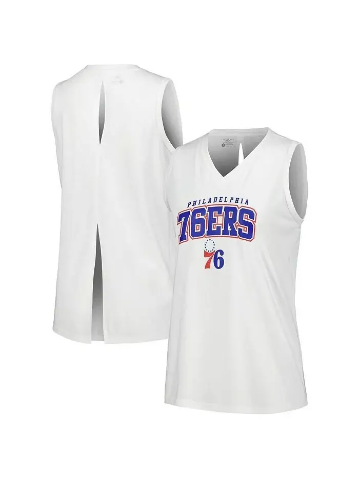 Женская белая майка Philadelphia 76ers Paisley Peekaboo Levelwear — изображение 1 из 3
