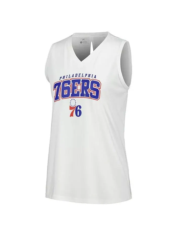 Женская белая майка Philadelphia 76ers Paisley Peekaboo Levelwear — изображение 2 из 3