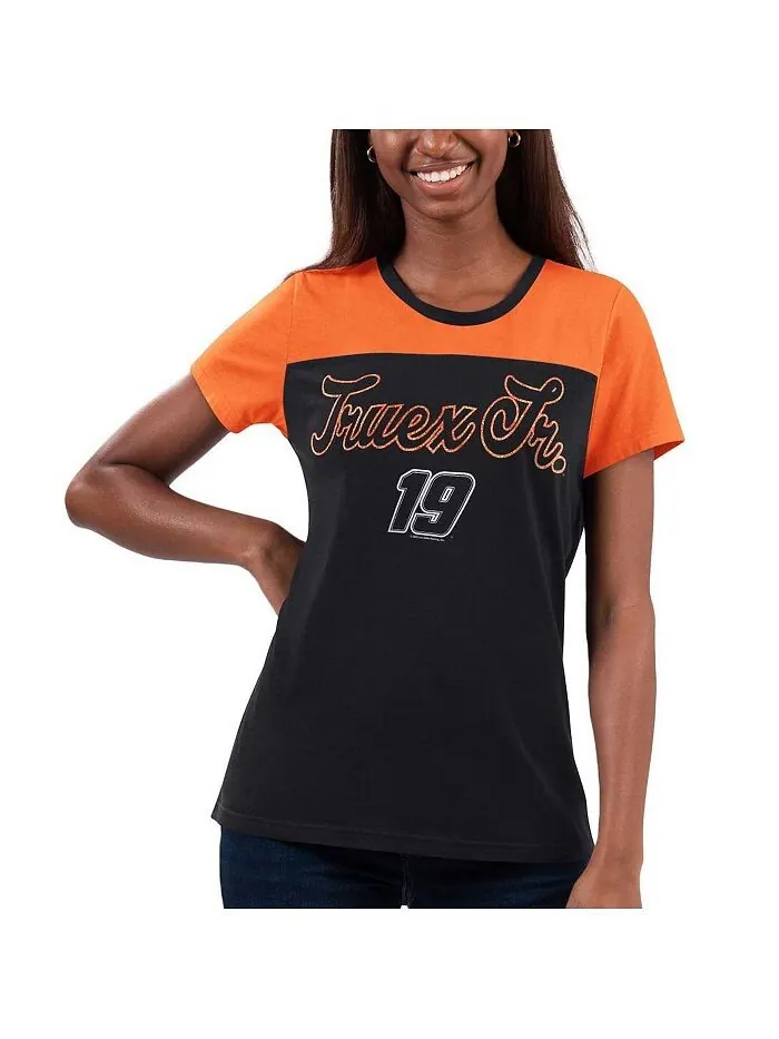 Черная женская футболка с цветными блоками Martin Truex Jr Cheer G-III 4Her by Carl Banks