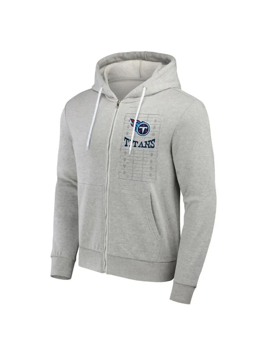 Fanatics Мужская толстовка на молнии NFL x Darius Rucker из коллекции Tennessee Titans цвета «Хизер — изображение 3 из 3
