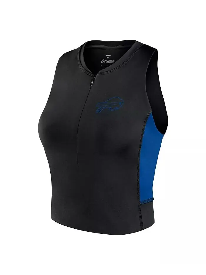 Женская черная футболка-майка Buffalo Bills Studio Fitted Gym Fanatics — изображение 2 из 3