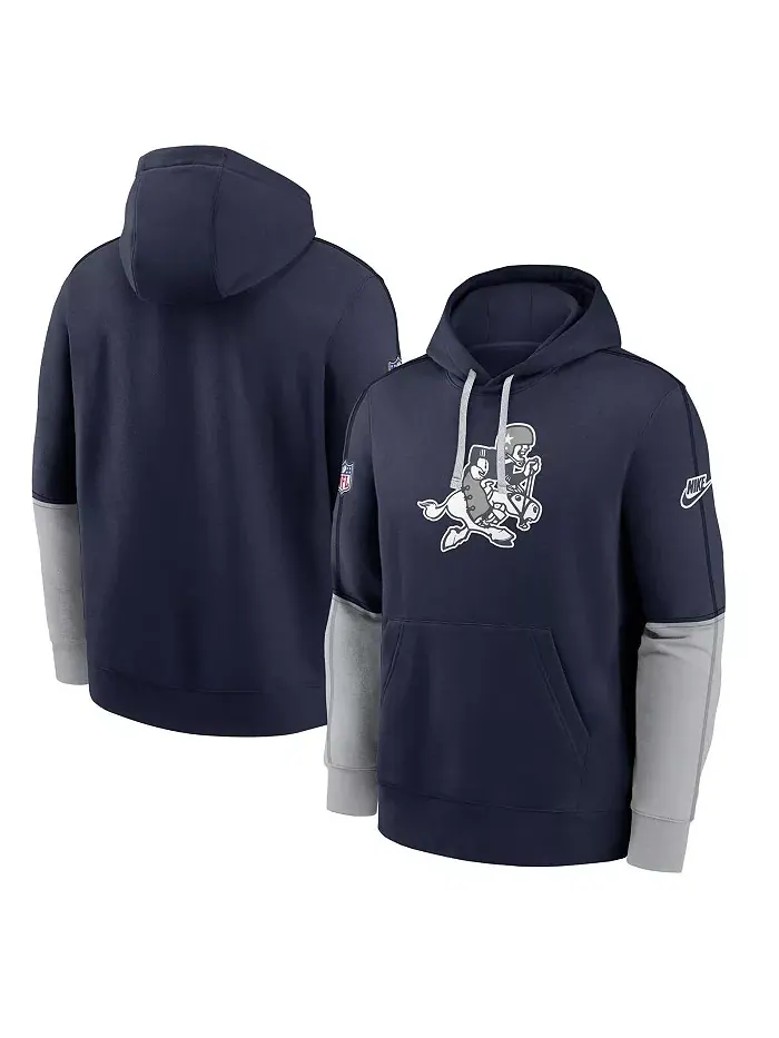 Мужской синий худи Dallas Cowboys Sideline Club Nike — изображение 1 из 3