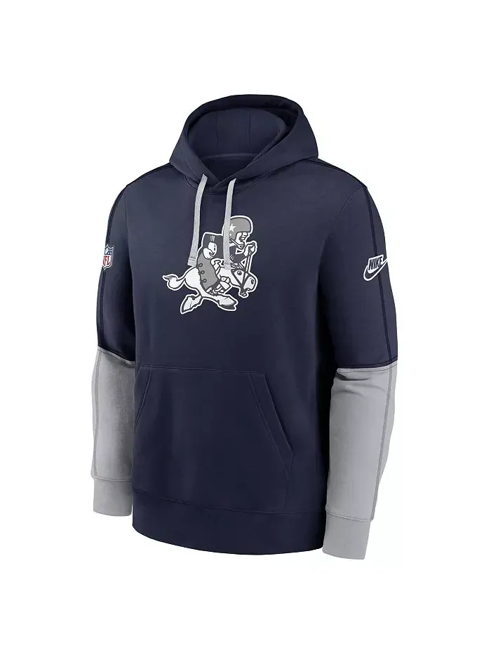 Мужской синий худи Dallas Cowboys Sideline Club Nike — изображение 2 из 3