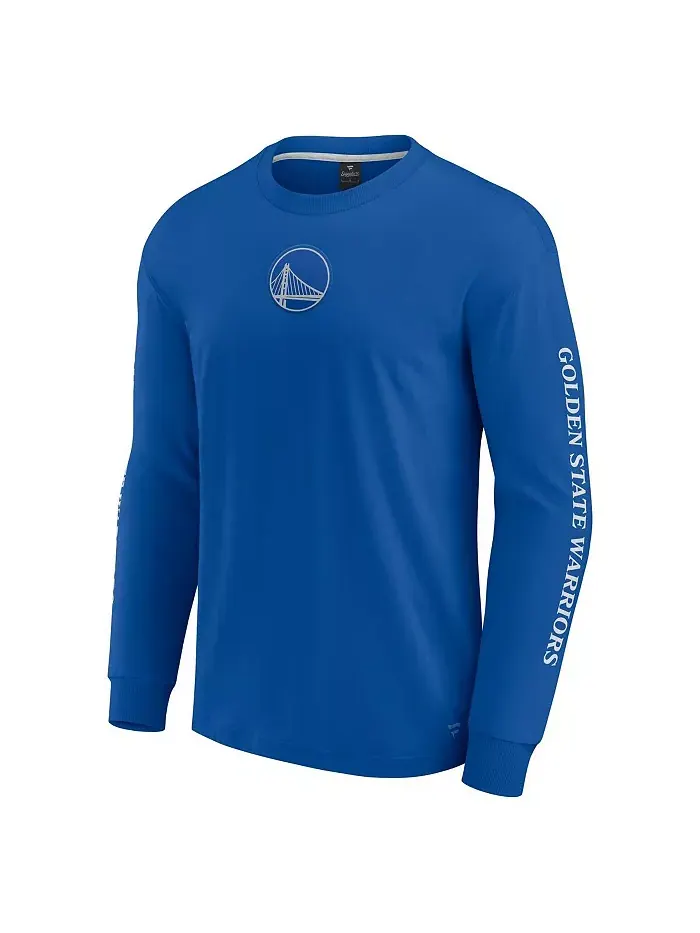 Мужская футболка с длинным рукавом Royal Golden State Warriors Elements Strive Fanatics — изображение 3 из 3