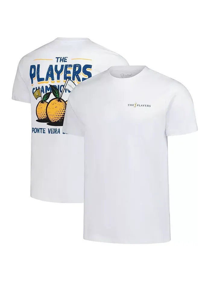 Мужская белая футболка THE PLAYERS Florida Orange с покраской в готовом виде Barstool Golf — изображение 1 из 3