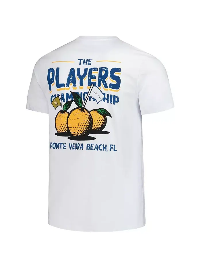 Мужская белая футболка THE PLAYERS Florida Orange с покраской в готовом виде Barstool Golf — изображение 2 из 3