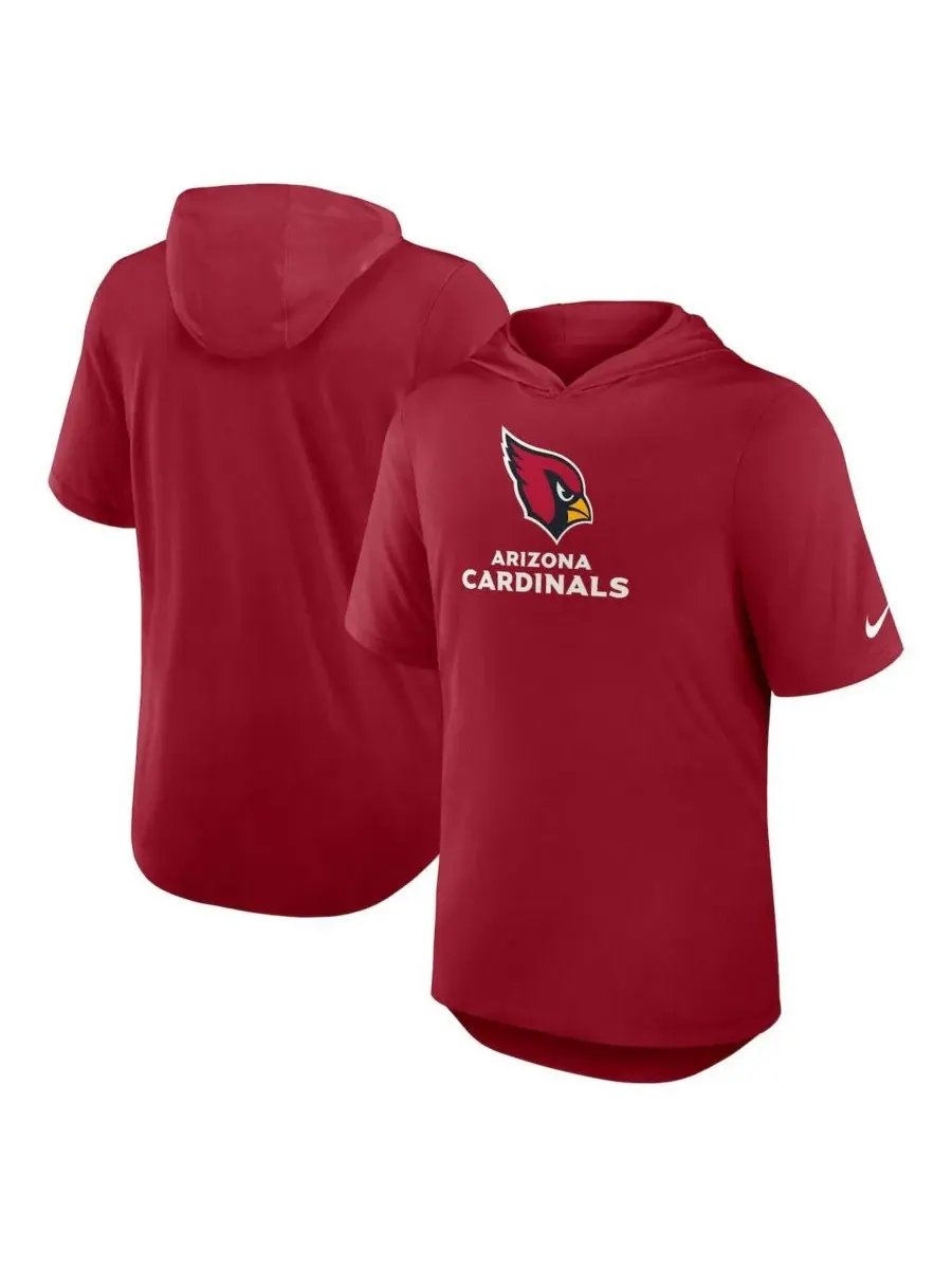Мужская футболка с капюшоном Cardinal Arizona Cardinals Lockup Tri-Blend Nike — изображение 1 из 3, красный