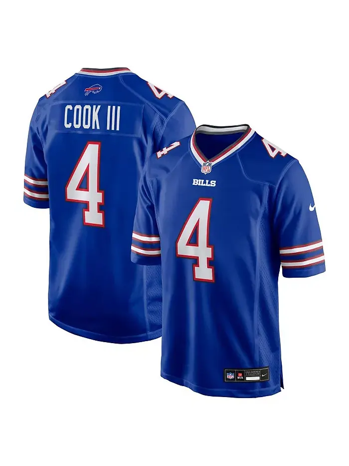 Мужская игровая футболка James Cook III Royal Buffalo Bills Team Nike — изображение 1 из 3