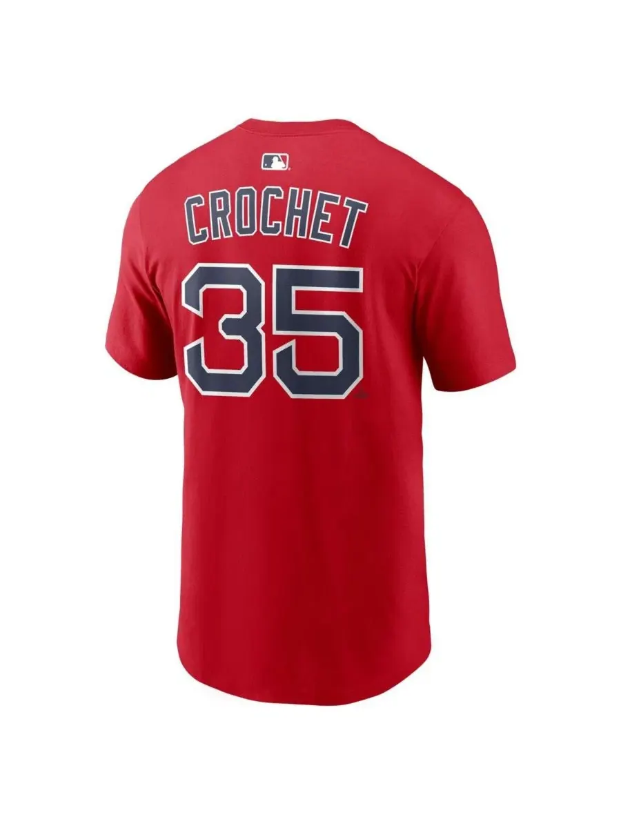 Мужская красная вязаная футболка Garrett с именем и номером игрока команды Boston Red Sox Nike — изображение 3 из 3, красный