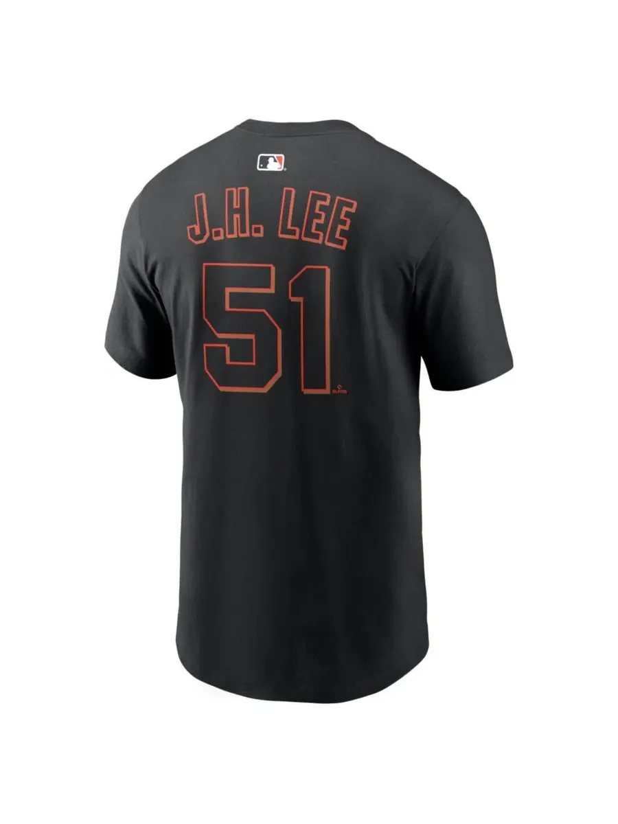 Мужская черная футболка с именем и номером игрока команды San Francisco Giants Чон Ху Ли Nike — изображение 3 из 3, черный
