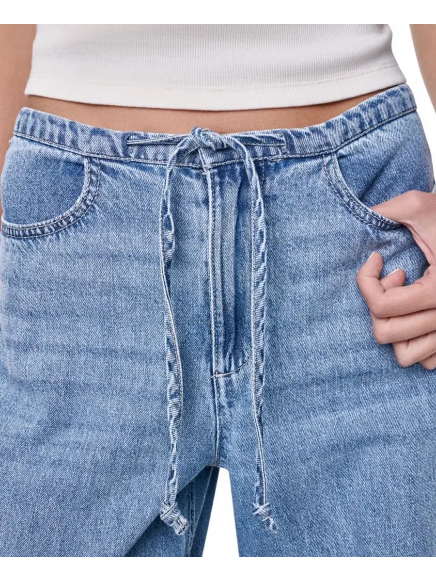 Женские джинсы средней посадки, свободного кроя, прямого кроя Dkny Jeans — изображение 4 из 7