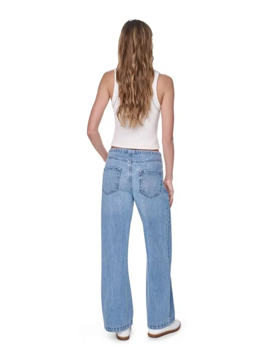 Женские джинсы средней посадки, свободного кроя, прямого кроя Dkny Jeans — изображение 7 из 7