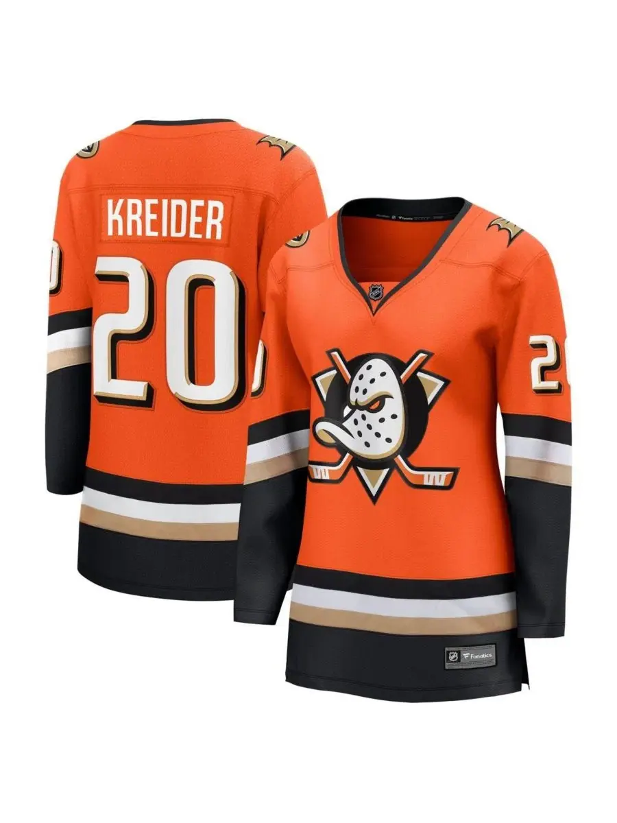 Джерси хоккейное с длинным рукавом Chris Kreider Home Breakaway Fanatics — изображение 1 из 3, оранжевый
