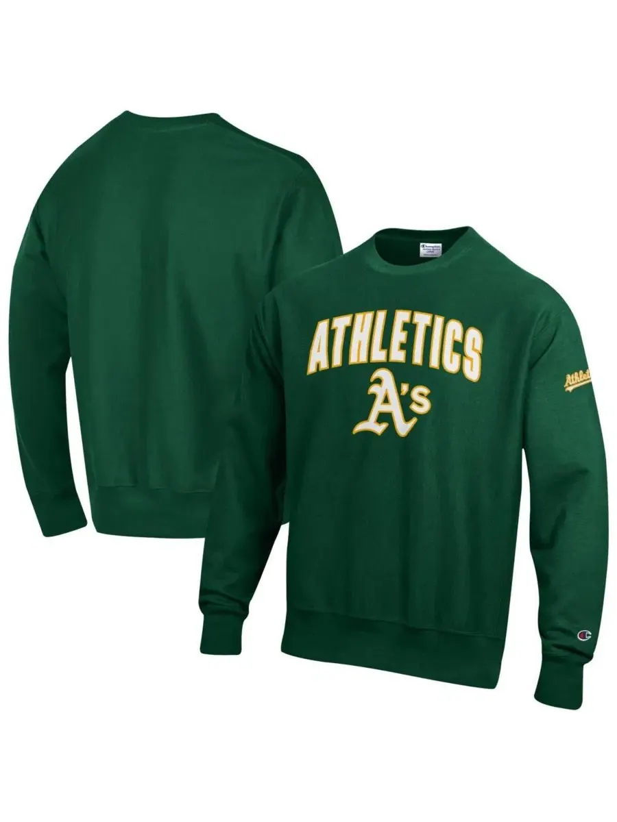 Толстовка Athletics Reverse Weave Chenille Champion — изображение 1 из 3, зеленый