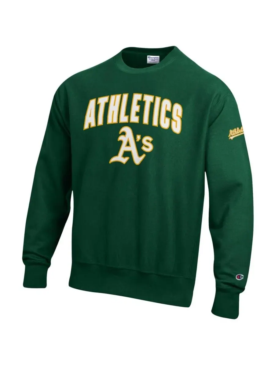 Толстовка Athletics Reverse Weave Chenille Champion — изображение 2 из 3, зеленый